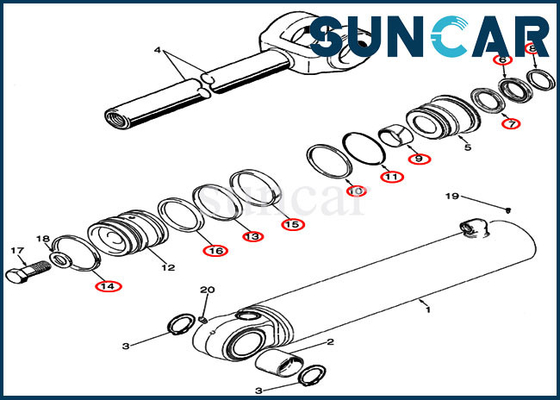 Les kits de rechange de cylindre du kit 87363451 de joint de direction de cas adapte le chargeur de 921G 821E 921F 821G