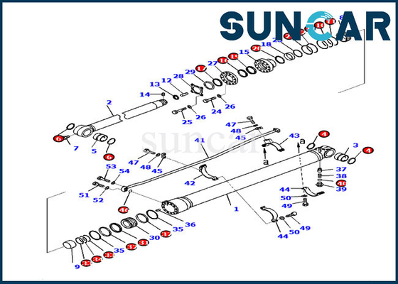 707-99-57150 Kit d'entretien de vérin de bras PC220-8M0 Kit d'étanchéité d'excavatrice Komatsu de remplacement