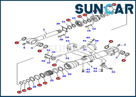 707-99-38750 7079938750 Kit de joint de réparation de godet PC200-8 Kit d'étanchéité de cylindre d'excavatrice Komatsu