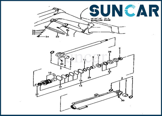 Kit de joint de cylindre de rechange de Boom Service Kit YM172173-72870 PC20FR-2 KOMATSU d'excavatrice