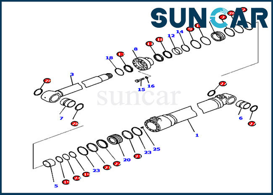 721-98-00850 machine standard d'UE de Kit Hydraulic Cylinder For Komatsu PC210LCI-10 PC230NHD-11 de joint