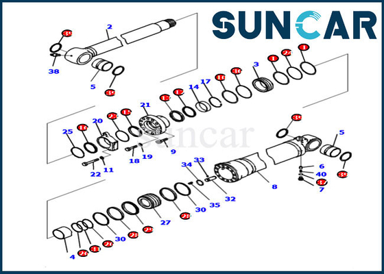 Kit de réparation de bras 721-98-00170 7219800170 kit de joint de cylindre de PC210I-10 PC210LCI-10 KOMATSU