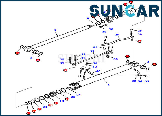 721-98-02310 kits de cylindre du kit de réparation de joint de boom ISO9001 PC210LCI-11 PC238USLC-11 KOMATSU