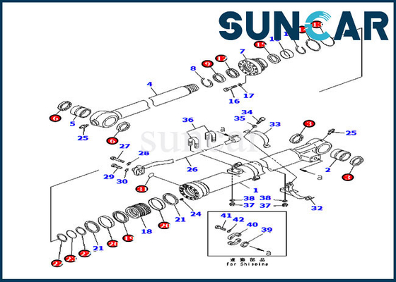 707-98-47720 kits hydrauliques de cylindre de Kit Fits Komatsu PC220-8 PC270-8 PC240LC-8 de joint de réparation de seau