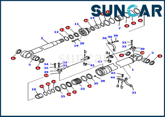 707-99-48731 kit de rechange de cylindre hydraulique du kit PC220LC-8M0 PC220-8M0 de cachetage de KOMATSU
