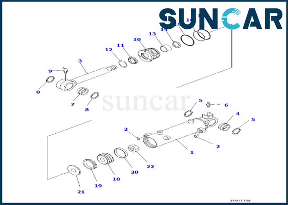 707-98-11450 phoque Kit For PC22MR-3 PC20MR-3 de réparation de cylindre de lame de 7079811450 KOMATSU