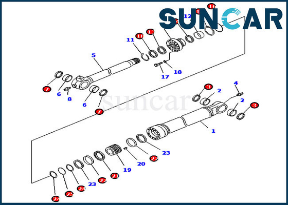Bras intérieur de portée de Kit For PC290LC/NLC-8 de joint de cylindre de seau des parties 707-99-59040 de KOMATSU haut