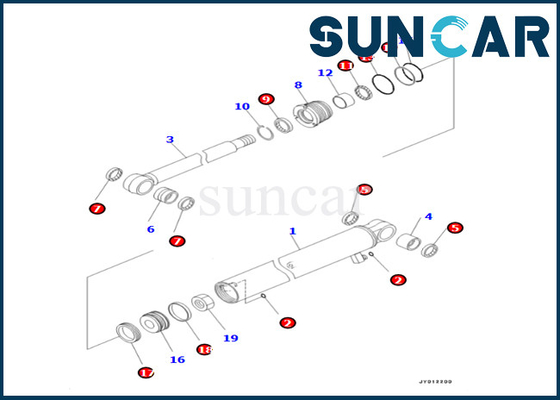 707-98-14990 phoque Kit Fits PC22MR-3 PCPC26MR-3 PC20MR-3 de réparation de cylindre de bras de KOMATSU