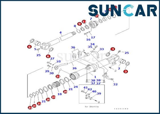 707-99-59120 KOMATSU pour le phoque Kit Komatsu de cylindre de seau de PC240LC-8K PC240NLC-8K