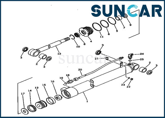 Excavatrice Repair Kits de KOMATSU de cylindre hydraulique de Kit For 20S-63-66101 de joint de bras de PC30-1 PC30-3