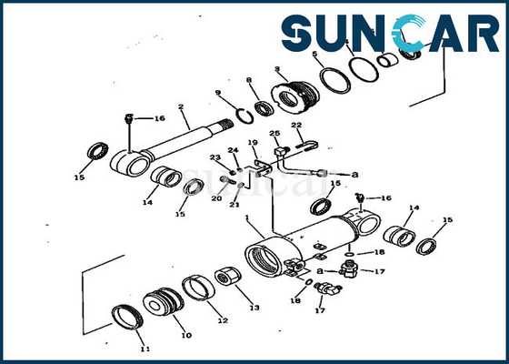 Kit de réparation de joint de cylindre de Kit For 20S-63-96101 PC20-3 PC30-1 PC30-3 de service de lame de KOMATSU