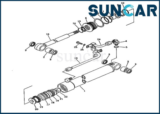 Pièces de service de l'équipement de Kit For 20S-63-86101 PC30-1 KOMATSU de joint de réparation de cylindre d'oscillation