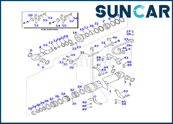 Kit 707-99-76160 de joint de réparation de cylindre de bras de KOMATSU 7079976160 pour PC220LL-8 PC240LL-10 PC290LL-11
