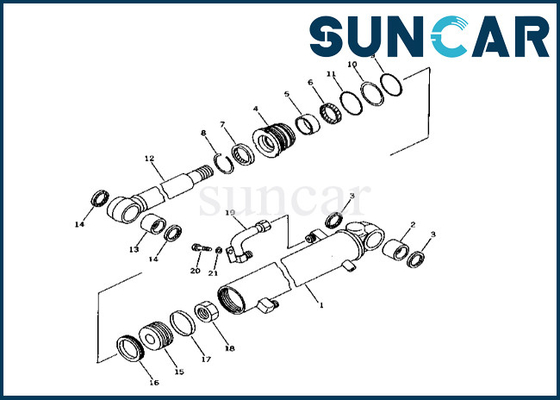 réparation de haute qualité Kit For PC25-1 PC25R-1 de joint de cylindre de bras de 7079822200 707-98-22200 KOMATSU