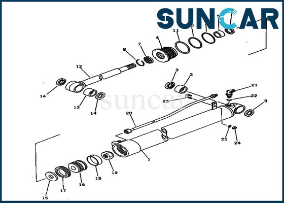 Kit de service de remplacement de cylindre hydraulique de Kit For 20S-63-66300 KOMATSU de joint de bras de PC30-5 PW30-1