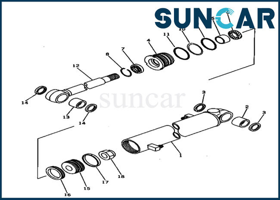 Excavatrice Replacement Seal Kits de Kit For 20S-63-02030 PC30-6 KOMATSU de service de cylindre de bras