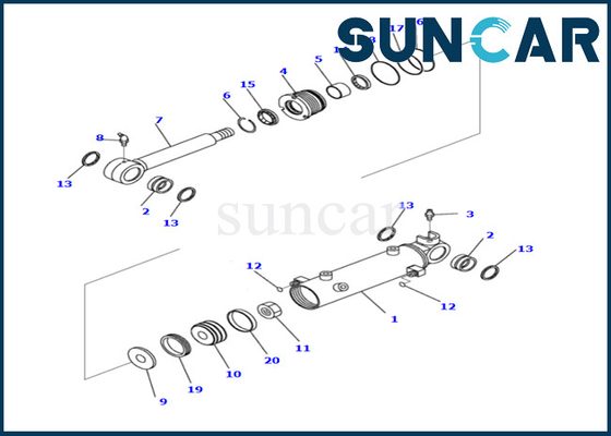 Kit de réparation de haute qualité de joint de cylindre de lame 707-98-12630 7079812630 KOMATSU pour PC26MR-3