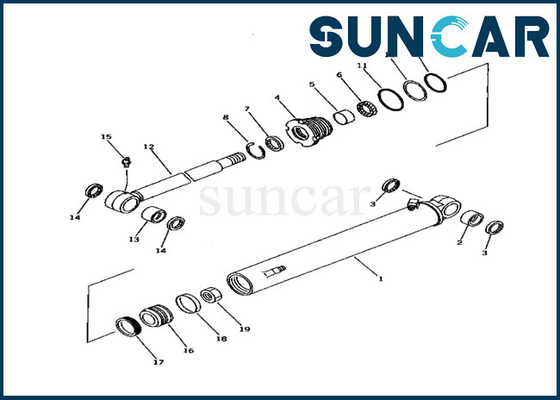 707-98-24510 phoque Kit Komatsu For PC25-1 PC25R-1 PC30-7 de cylindre d'oscillation de 7079824510 booms