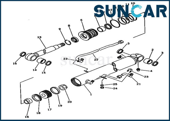 kit de réparation de joint de cylindre du boom 20S-63-02011 20S6302011 pour des pièces d'entretien de cabine de PC30-6 KOMATSU