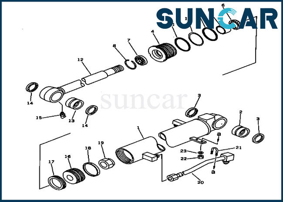 Phoque Kit Excavator Replacement Service Kit de réparation de seau du cylindre hydraulique 20S-63-02040 de PC30-6 KOMATSU