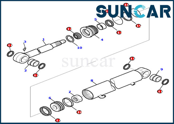 Kit de réparation de joint de cylindre hydraulique d'Arm Sealing Kit 878000413 PC30-7 PC35R-8 KOMATSU d'excavatrice