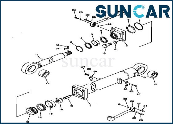Phoque Kit Hydraulic Cylinder de bras 207-63-66100 2076366100 pour l'excavatrice Komatsu de PC300-1 PC300LC-2