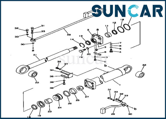 207-63-56100 excavatrice Boom Cylinder Assy de Kit Parts For PC300-1 PC300LC-1 de service de KOMATSU