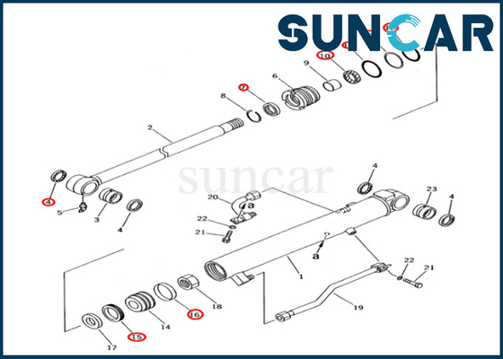 707-98-12400 cylindre de seau de 7079812400 KOMATSU scellant Kit For PC28UD-2 PC28UG-2 PC28UU-2