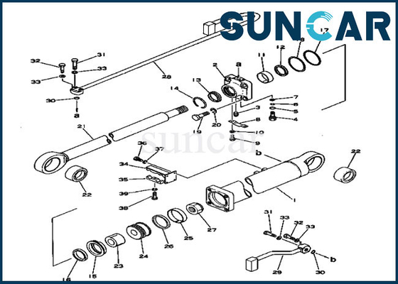 Excavatrice Replacement Seal Kit du kit PC300-1 PC300LC-1 de joint de cylindre de boom de KOMATSU 207-63-56200