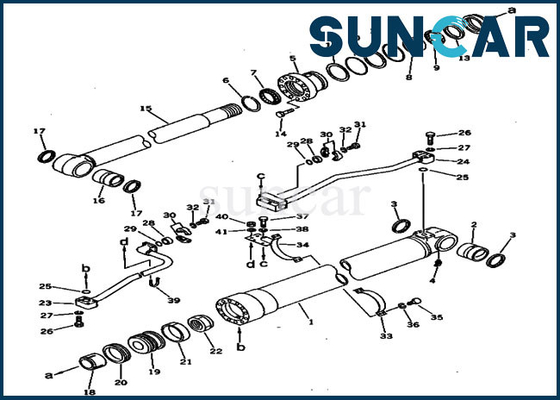207-63-52100 équipement lourd de Kit Applicable To Komatsu PC300-3 PC300LC-3 de joint de cylindre de boom