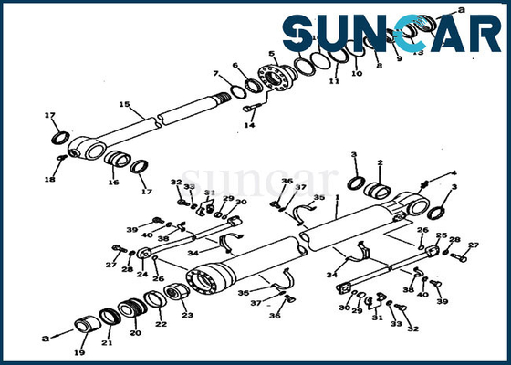 207-63-72100 2076372100 cylindre Assy Komatsu de Kit Service Kit For PC300-3 PC300LC-3 de joint de seau