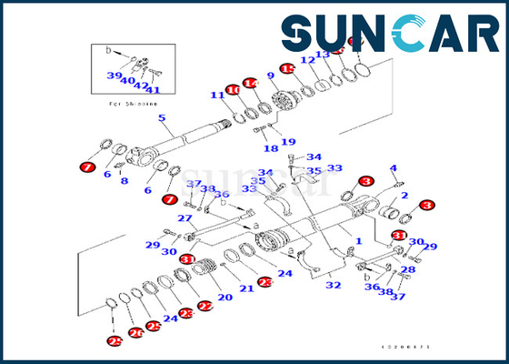 707-99-59750 service Kit Komatsu For PC350LC/NLC-8 PC360LC/NLC-10 de cylindre de 7079959750 seaux