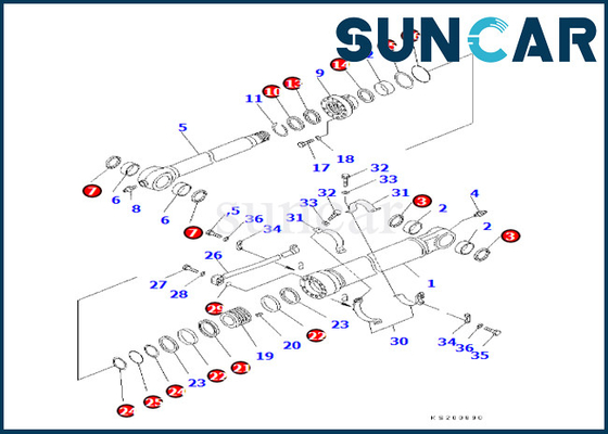 remplacement Kit Komatsu For PC350LC/NLC-8K PC450LC-8K de cylindre du seau 7079958450 707-99-58450