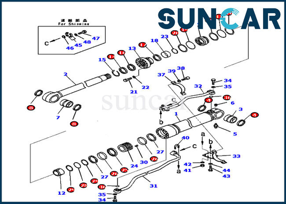 707-99-59270 excavatrice Seal Repair Kit de Kit Model PC300-8 KOMATSU de service de cylindre de boom