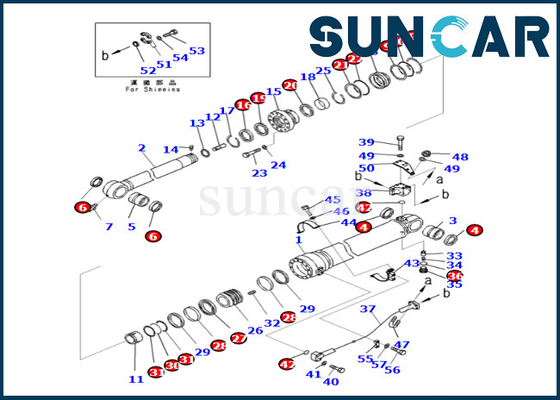 Kit 721-98-02270 de joint de cylindre de bras de KOMATSU 7219802270 ajustements PC360LC-11 HB365LC-3 PC390LC-8M0