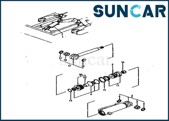Assy PC30FR-1 KOMATSU de cylindre de Kit For YM172142-72571 YM17214272571 de joint de réparation de lame