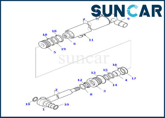 Phoque Kit Komatsu 7079926530 de cylindre de seau 707-99-26530 pour PC390LL-10 WB142-5 WB146-5
