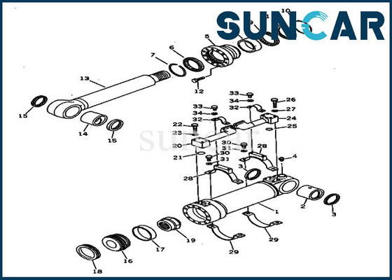 Excavatrice inférieure de modèles de Kit For 208-63-94100 PC400LC-3 PC400-3 KOMATSU de joint de cylindre de décharge
