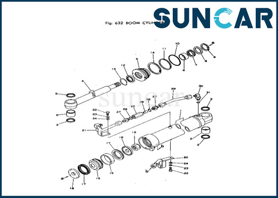 cylindre de boom de 20T-63-56101 20T6356101 scellant le kit de service de cylindre de boom de Kit Komatsu For PC40-1