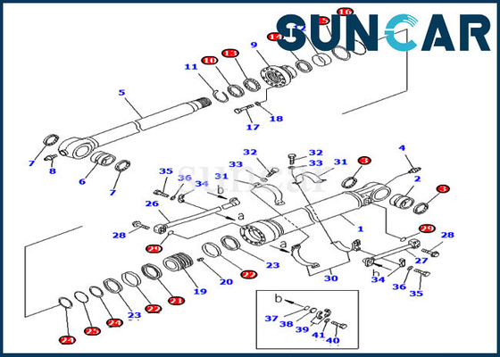 Kits 7079967310 de cylindre du kit 707-99-67310 PC400-6 PC450-6 KOMATSU de Bucket Seal Repair d'excavatrice
