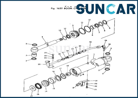 Le kit 20T-63-56103 20T6356103 KOMATSU de joint de cylindre de boom adapte le kit de cachetage de cylindre du boom PC40-2
