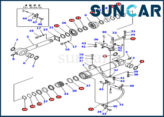 707-99-69585 kit de cachetage de Kit Wear Resistance PC400-7 PC400LC-7 KOMATSU de joint de réparation de cylindre de bras