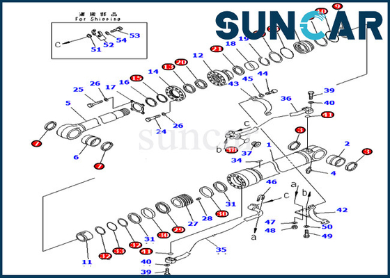 707-99-65200 7079965200 kit de cachetage de Kit For Komatsu Models PC400-7 PC400LC-7 de service de cylindre de boom