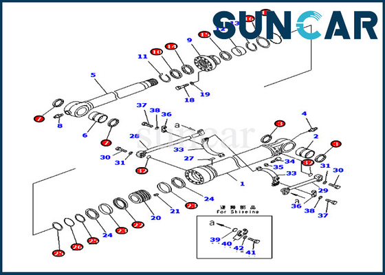 707-99-66260 kit hydraulique de joint de KOMATSU de cylindre de Kit Fits For PC400-7 PC400LC-7 de service de seau