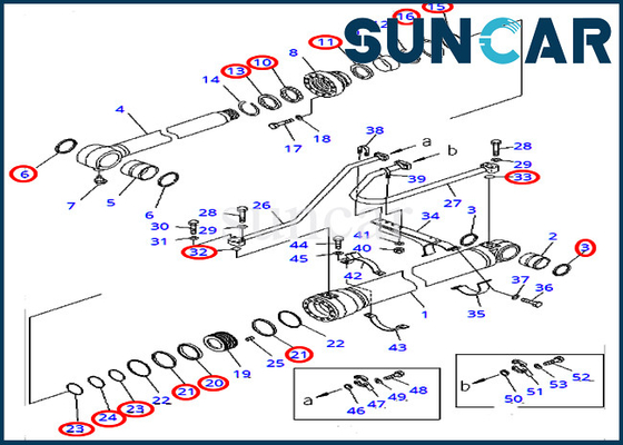 707-99-50650 le joint Kit Service Kit Fits PC400LC-8 PC400-8 KOMATSU de cylindre de seau modèle des kits