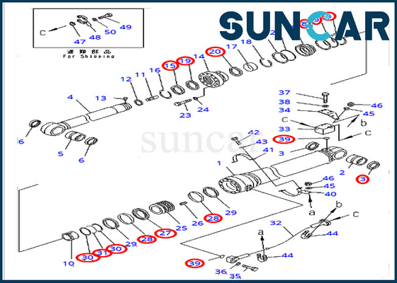 707-99-69740 kit de Hydraulic Oil Seal d'excavatrice de Kit Fits Komatsu PC400-7 de réparation de joint de cylindre de bras