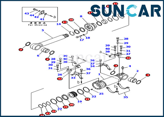 707-99-47800 phoque inférieur Kit Service Kits Fits For PC400-7E0 PC400LC-8 KOMATSU de cylindre de la décharge 7079947800