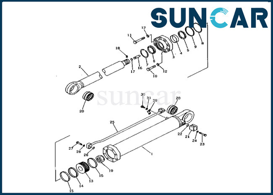 Kit 208-63-65500 de joint de cylindre de bras de KOMATSU cylindre de 2086365500 bras scellant Kit For PC400-1 PC400LC-1