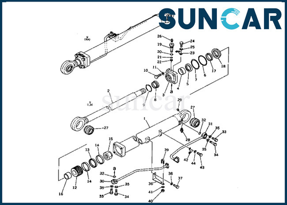 Kit de joint de cylindre de boom 2086356100 208-63-56100 pour le kit de cachetage de cylindre de boom de PC400-1 KOMATSU
