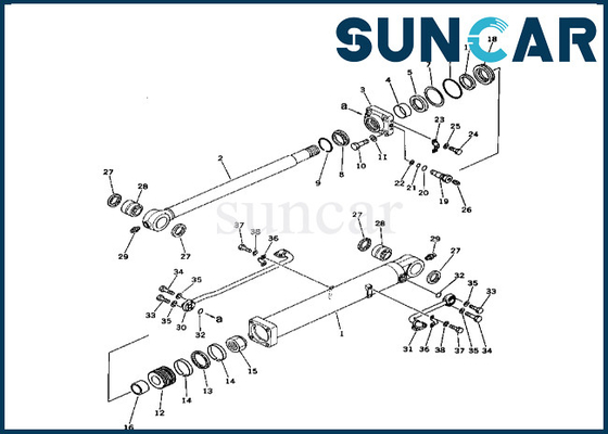 208-63-76100 2086376100 kit de réparation de joint de cylindre de seau de Kit Komatsu Fits PC400-1 PC400LC-1 de joint de cylindre de seau